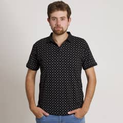 MUST - POLERA HOMBRE MC CUELLO POLO NEGRA ANCLA