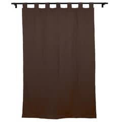 TEXFINA - Cortina Rafia Presillas 135x220 cm - Chocolate - Chocolate