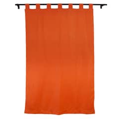 TEXFINA - Cortina Rafia Presillas 135x220 cm - Terracota - Beige