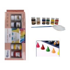 GENERICO - Pintura para Cerámica Ceramic Colour Set 6 Colores 25ml