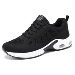 XHCY - Zapatillas chunky con colchón de aire para mujer-negro.
