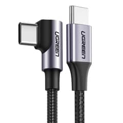 UGREEN - Cable USB-C 2.0 a USB-C 2.0 en ángulo 3A trenzado 2m