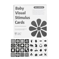 KIVARA - Tarjeta Estimulacion Visual Temprana Bebe 0 a 3 meses