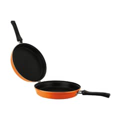 FANTUZZI - Sartén Dúo Tortilla / Omeletera 24 cm Naranja Gourmet