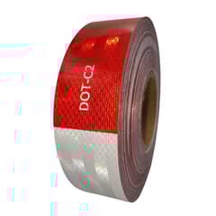 NEWOCIO - Cinta Retrorreflectiva Seguridad Rojo Blanco 45 Mts Dot C2