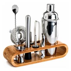 GENERICO - Set Bartender Sacacorchos Destapador Coctelera10piezas 750ml