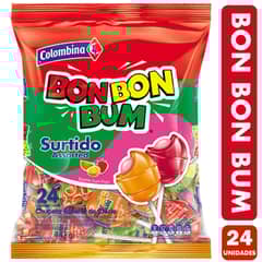 COLOMBINA - Bon Bon Bum Sabores Surtidos (Bolsa Con 24 Coyacs)