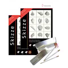HAHNEMUHLE - 2 Block de Dibujo con Set de Grafito de Regalos