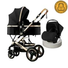 LUBABYCAS - Coche Travel System Con Accesorios Negro