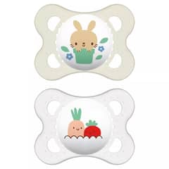 MAM - 2 Chupetes Silicona Original Organic Garden 2-6m, Ivory-