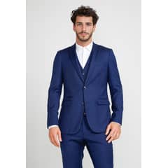 PERRY ELLIS - Chaqueta Suit Separate Washable (Lava en lavadora) Azul Medio