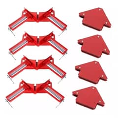 ESHOPANGIE - Set 4 Escuadras Magnetica 50 Libras + 4Prensas Esquinera Mueble