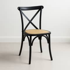 KLIK - Silla Crossback Madera Rattan Negra