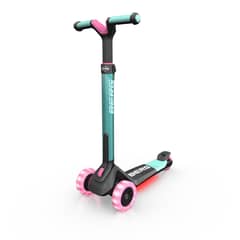 BERG TOYS - Scooter Plegable Luces en Ruedas Deck LED Nexo Menta BERG 2 a 12 años