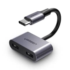 UGREEN - Adaptador de audio Tipo-C a Tipo C + Tipo C