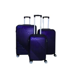GENERICO - Set 3 Maletas Rigidas Ruedas 360- Azul L