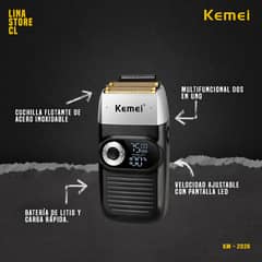KEMEI - Maquina Afeitadora Rasuradora Inalambrica 2026 Con Bolso
