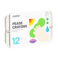 MIDEER - Crayones Ergonómicos Para Niños - 12 colores