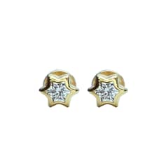 MODAS LILLO - Aro Bebé abridor Estrella circón oro 18k Joyas