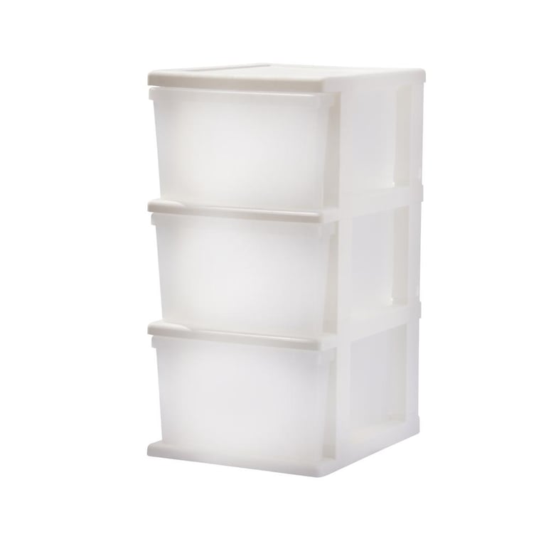 Cajonera Plastico Blanco 3 Cajones Armable Wenco