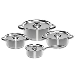 WENS - Bateria de Cocina 8 Piezas Ollas de Acero 460-8SS