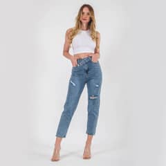 GUINDA - Jeans Mom lazo cruzado Maze
