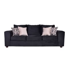 JERK HOME - Sofa Kenia 3c Felpa Negro