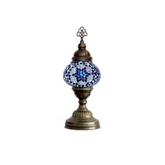TURKUAZ - Lámpara turca de mesa S Bahla azul