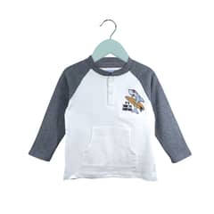 PUMUCKI - Polera Manga Larga Tiburón Bicolor Niño