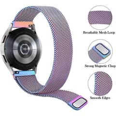 GENERICO - Correa Metálica Color Tornasol para Samsung Watch 4 de 20 mm