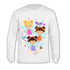 GENERICO - 2 Camisetas Polar Manga Larga Niñas Hadas - Nube Chile