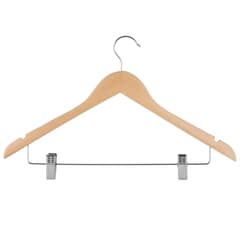 LUMAX - Colgador de ropa de madera con pinzas