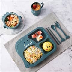 GENERICO - Set De Alimentación De Bambú Para Bebes - Dinosarurio