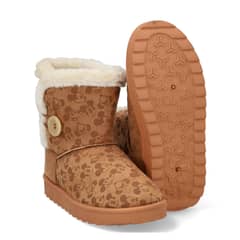 MICKEY MOUSE - Bota Alta Textil Con Chiporro Camel