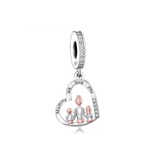 TRENDY CHARMS - Charm Te Amamos Mamá, Plata 925