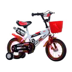 LUMAX - Bicicleta Infantil Aro 16 Rojo Con Rueditas