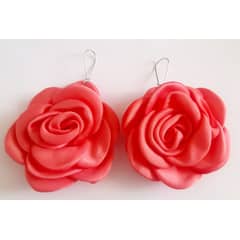 CATHALIFAUDJOYAS - Aros flor tela grande