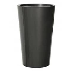 EURO3PLAST - Macetero de plástico doble fondo 33x61 cm color Gris Antracita