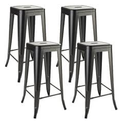 NOVAHUS - Pack 4 Pisos Metal Tolix Negro
