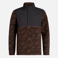 LIPPI - Poleron Hombre Glaciar Sherpa-Pro 1/4 Zip Print Café