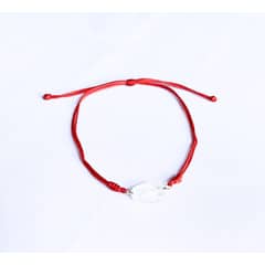 GENERICO - Pulsera Hilo Rojo Piedra Cuarzo Cristal