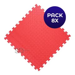 SDFIT - Tatami 1.2 cm grosor x 62 x 62 cm Rojo Pack 8x