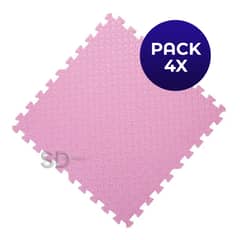 SDFIT - Tatami 1.2 cm grosor x 62 x 62 cm Rosado Pack 4x