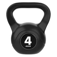 ATLETIS - Kettlebell Mancuerna Pesa Rusa Cemento 4 Kg Negro.
