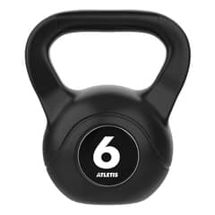 ATLETIS - Kettlebell Mancuerna Pesa Rusa Cemento 6 Kg Negro