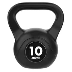 ATLETIS - Kettlebell Mancuerna Pesa Rusa Cemento 10 Kg Negro