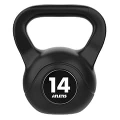 ATLETIS - Kettlebell Mancuerna Pesa Rusa Cemento 14 Kg Negro