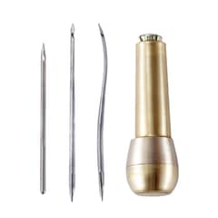 KUANGYE - Coser Cuero Lona Gruesa Lezna Punzon De Bronce Tres Agujas