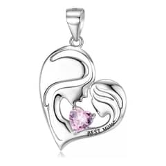 JOYAS ZJ - Collar Madre E Hija Circón Rosa