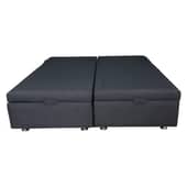 MUEBLERIA LATINA - CAMA 1.9M ABATIBLE BAUL FUNCIONAL LINO MARENGO 2 PLAZAS DIVIDIDA